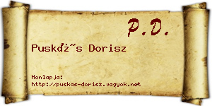 Puskás Dorisz névjegykártya
