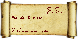 Puskás Dorisz névjegykártya